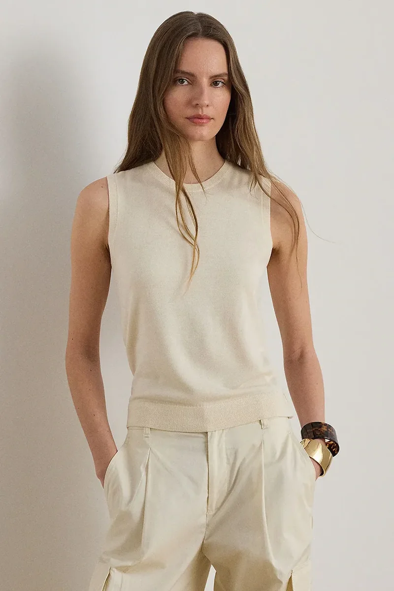Lauren Ralph Lauren pulover cu guler înalt pentru femei cu amestec de mătase