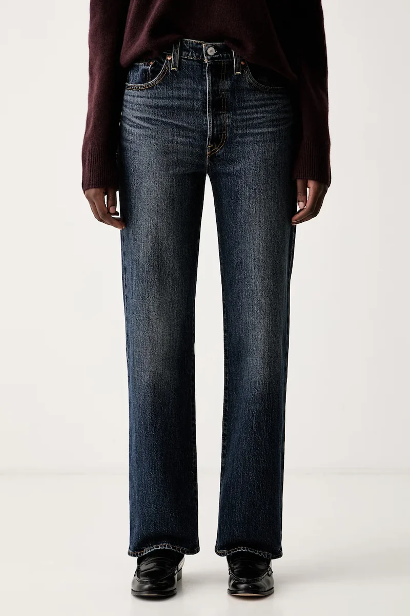 Levi's blugi straight pentru femei RIBCAGE FULL LENGTH