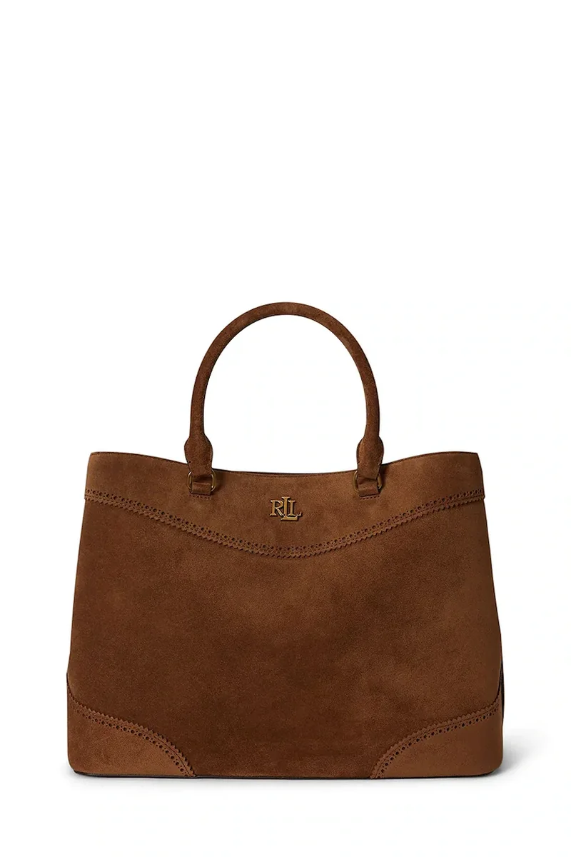 Lauren Ralph Lauren geantă shopper pentru femei din piele întoarsă