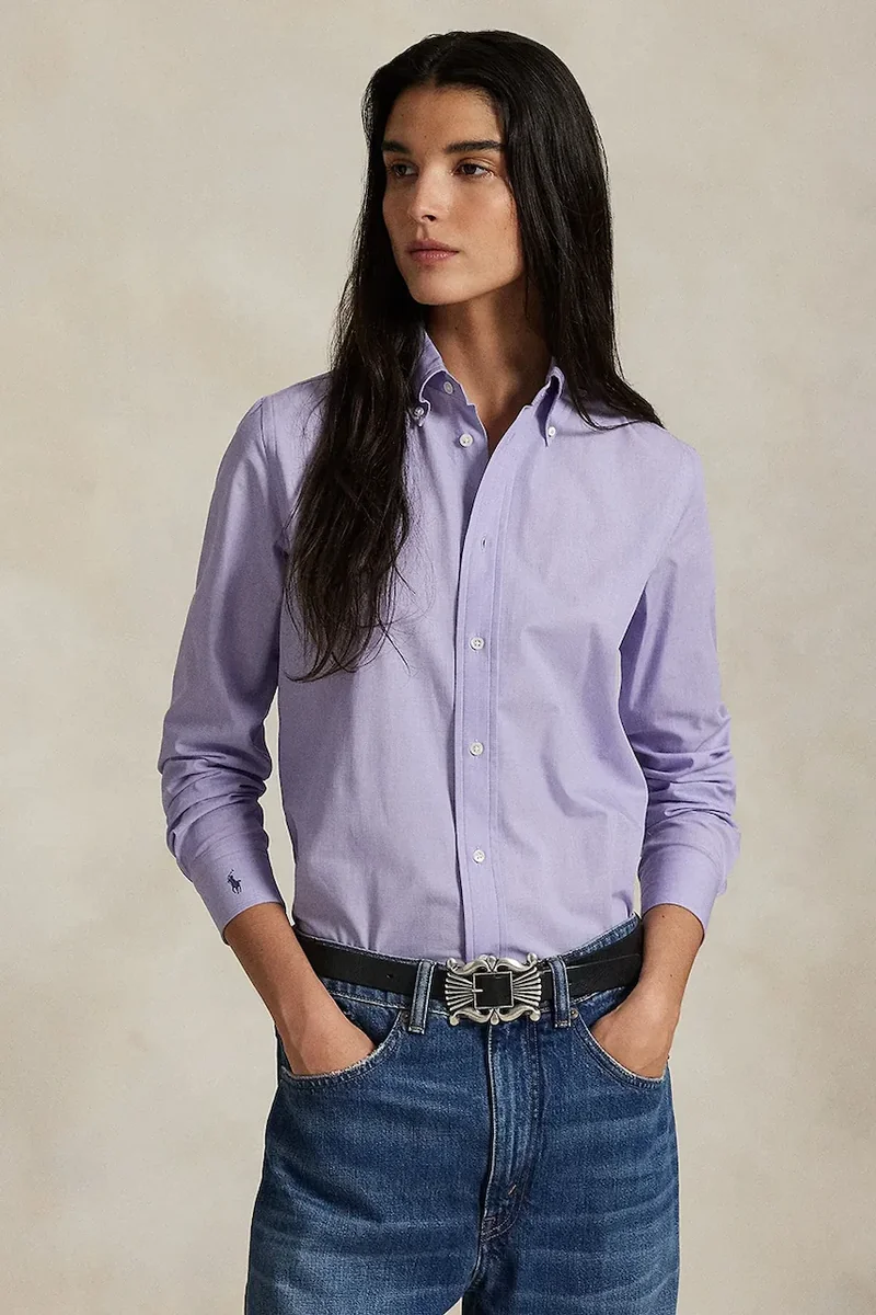 Polo Ralph Lauren cămașă pentru femei din bumbac cu elastan