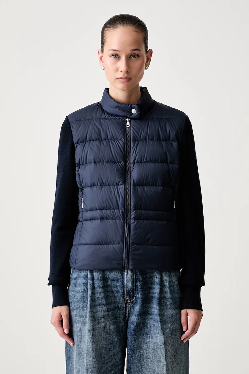 Tommy Hilfiger geacă cu puf pentru femei cu amestec de lână