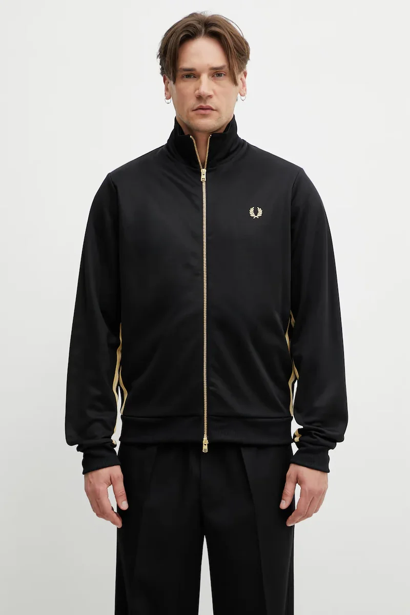 Fred Perry hanorac cu fermoar bărbătesc cu bumbac