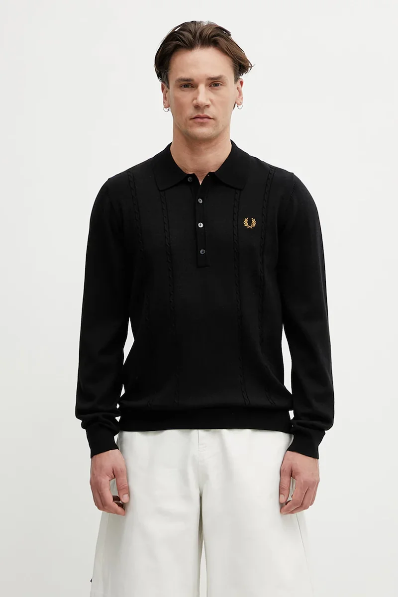 Fred Perry pulover pentru bărbați, cu amestec de lână