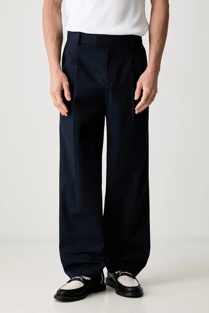 Drôle de Monsieur pantaloni de costum pentru bărbați cu bumbac Golfer