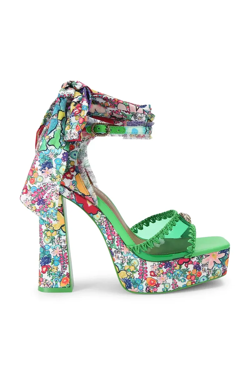 Kurt Geiger London sandale cu toc Vinyl Tie Platform