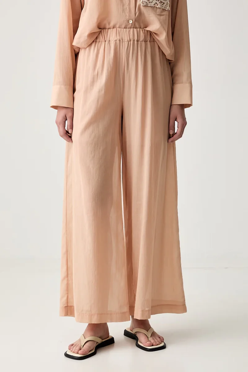 ViCOLO pantaloni palazzo pentru femei din bumbac