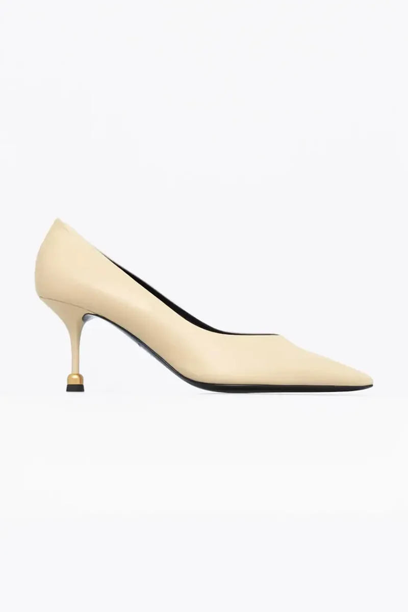 Vanda Novak pantofi cu toc stiletto din piele Pola Ivory