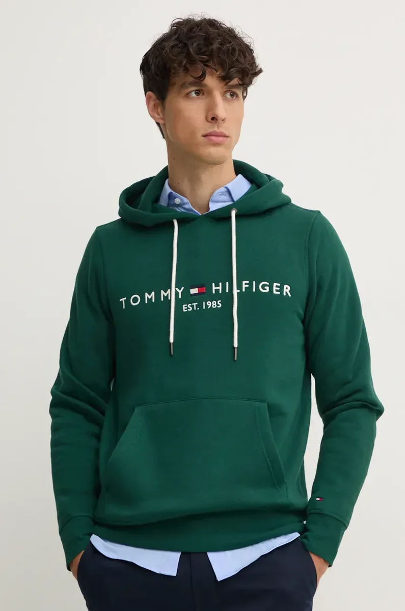 Tommy Hilfiger hanorac cu glugă bărbătesc cu bumbac