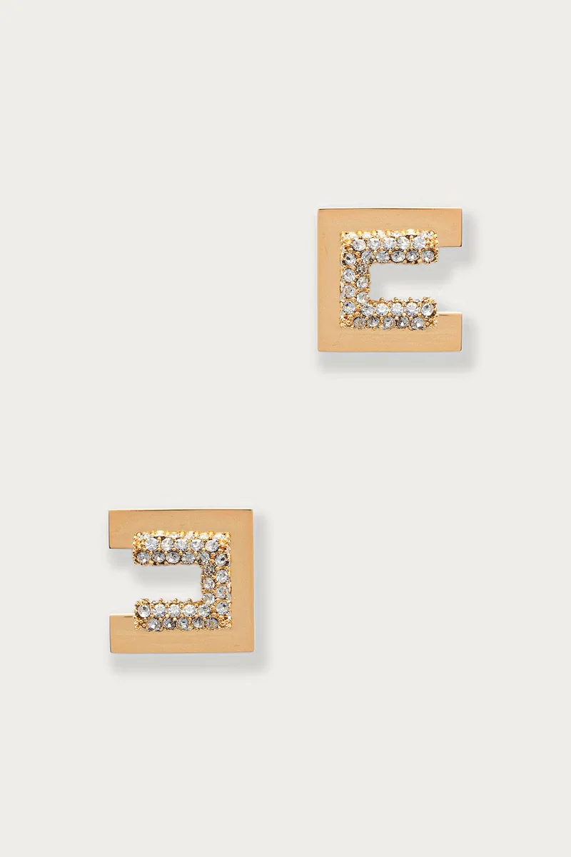 Elisabetta Franchi cercei pentru femei din metal cu zirconiu cubic
