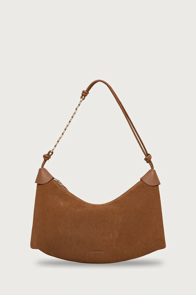 Marciano by Guess hobo bag pentru femei din piele întoarsă GRACE