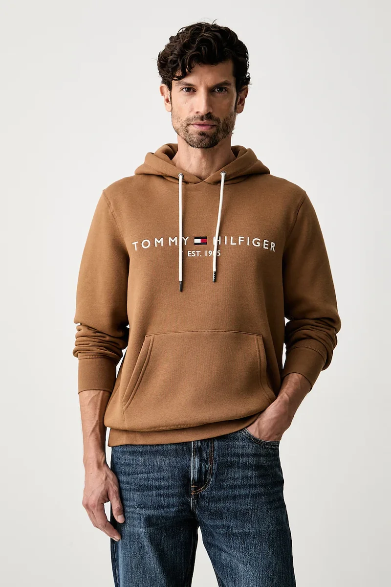Tommy Hilfiger hanorac cu glugă pentru bărbați cu bumbac