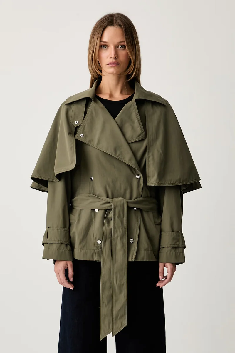 BOSS Orange trenci scurt pentru femei cu bumbac C_Calisetta