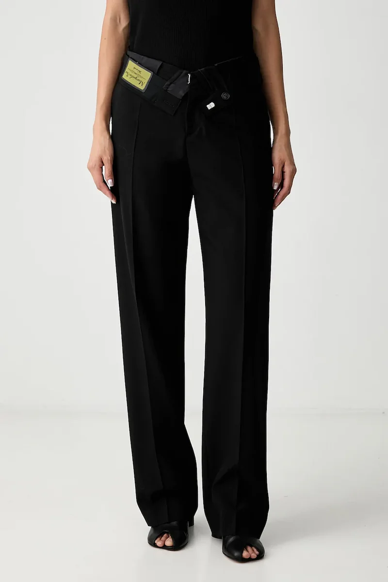 MM6 Maison Margiela pantaloni pentru femei cu lână