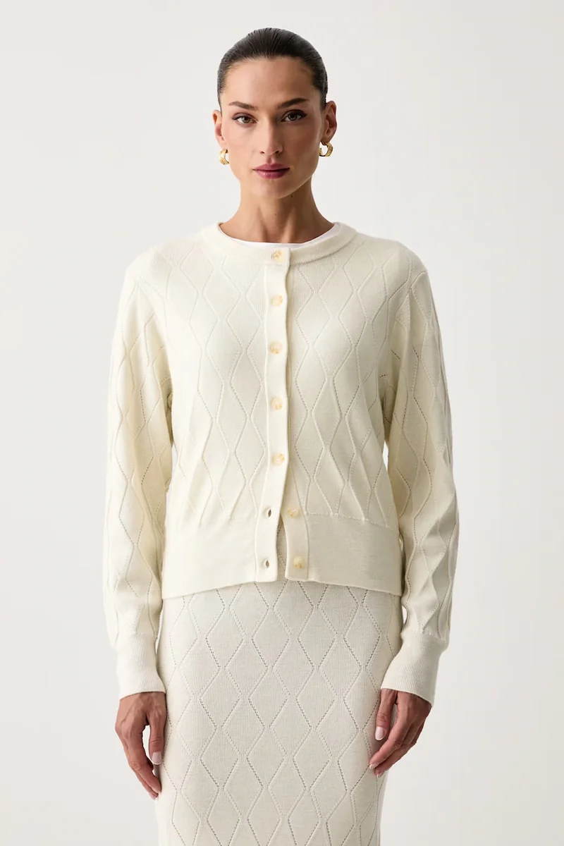 Yuzefi cardigan pentru femei din lână merino RAINA