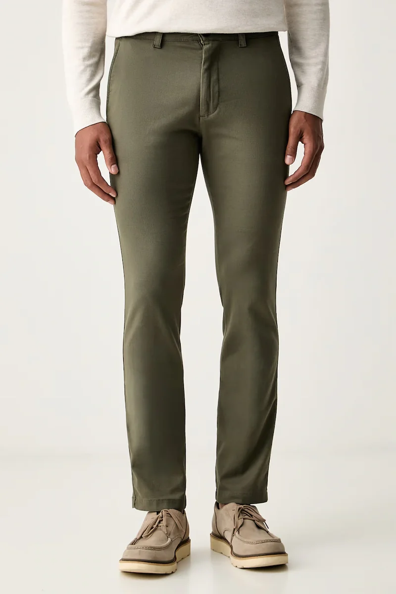 BOSS Orange pantaloni chinos pentru bărbați din bumbac cu elastan Chino-Slim-2