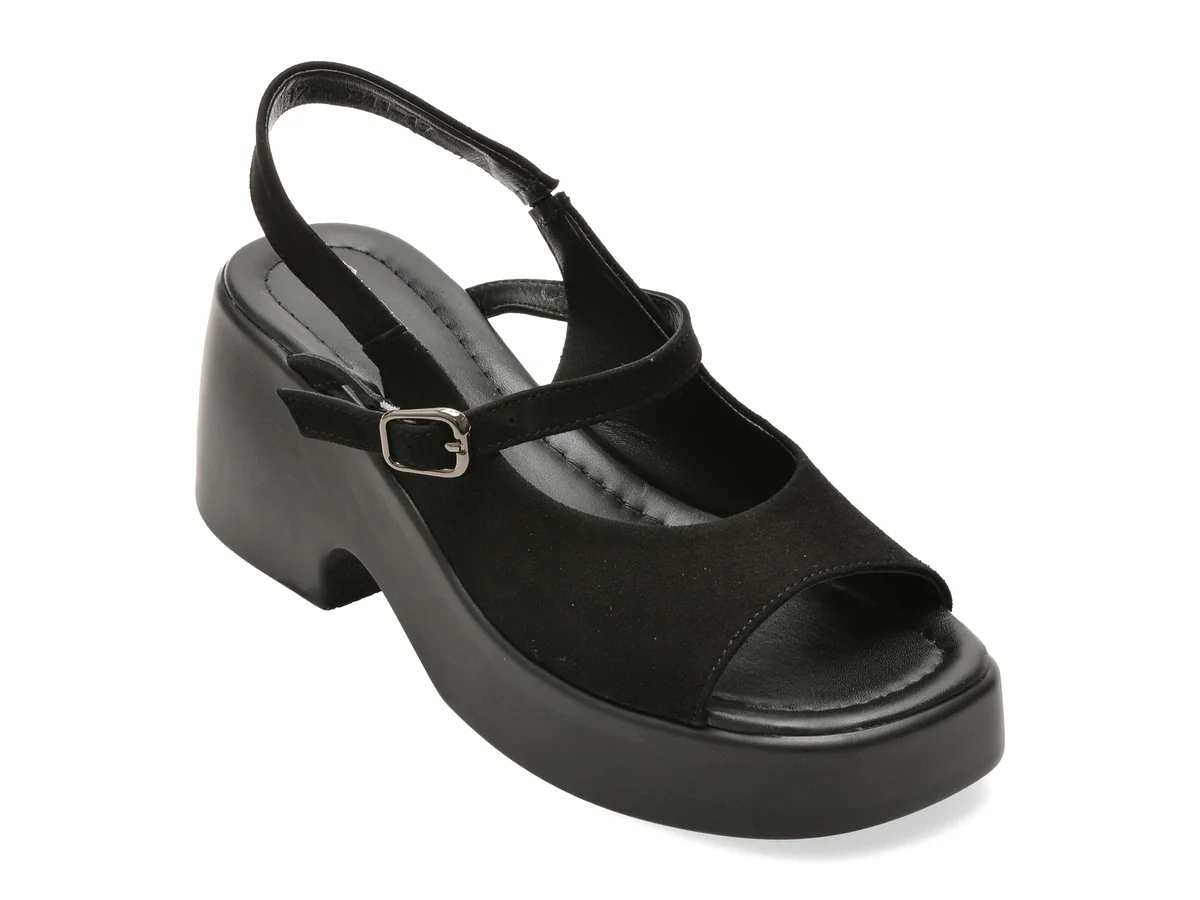 Sandale GRYXX negre, 1766211, din piele intoarsa