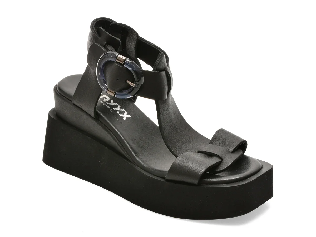 Sandale GRYXX negre, 4842611, din piele naturala