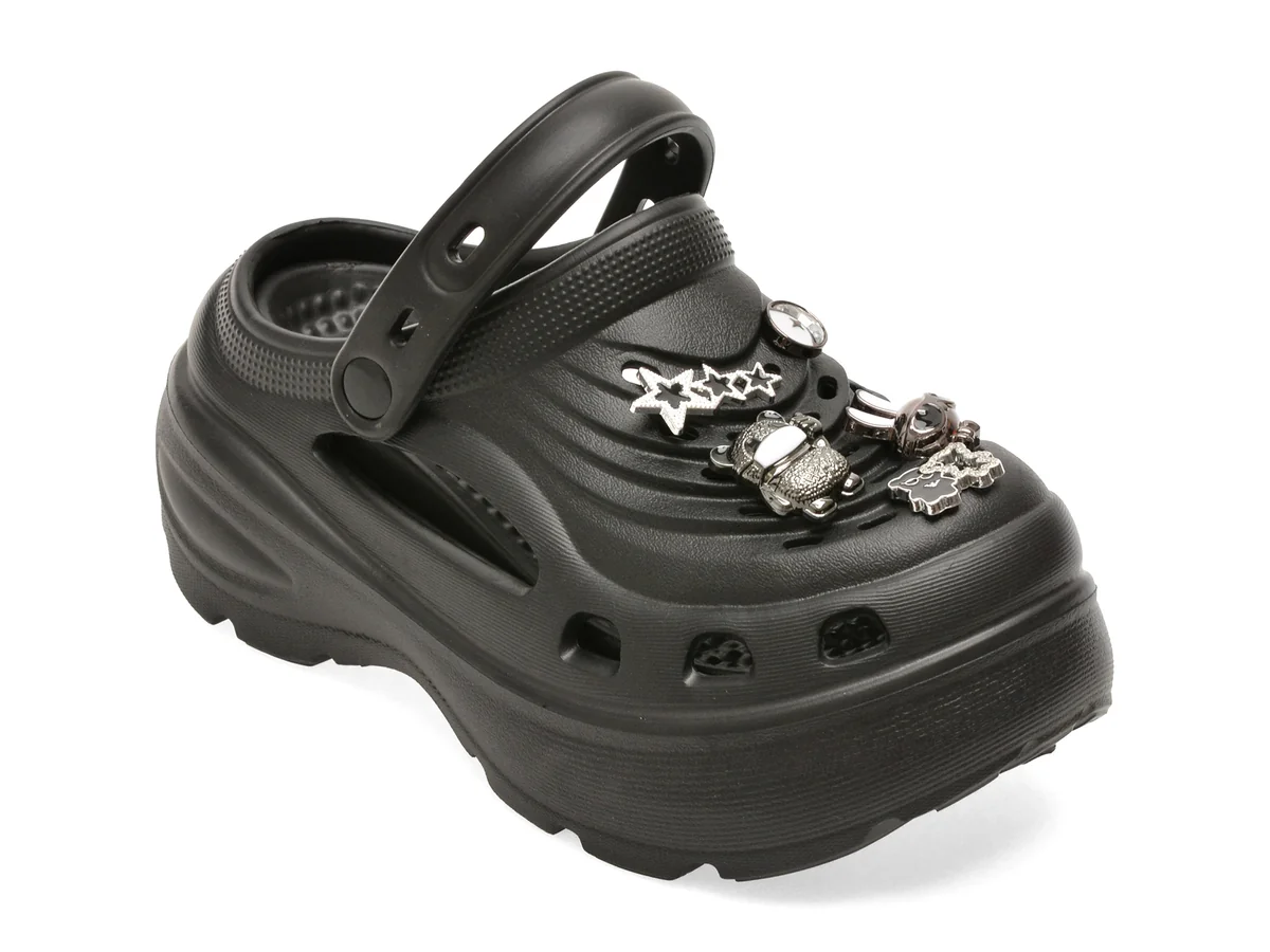 Papuci GRYXX negri, HLJ2510, din pvc