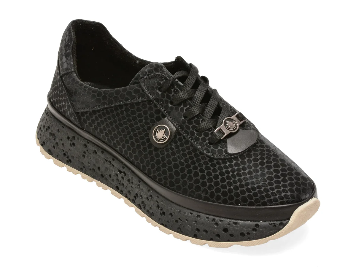 Pantofi GRYXX negri, 219587, din piele naturala