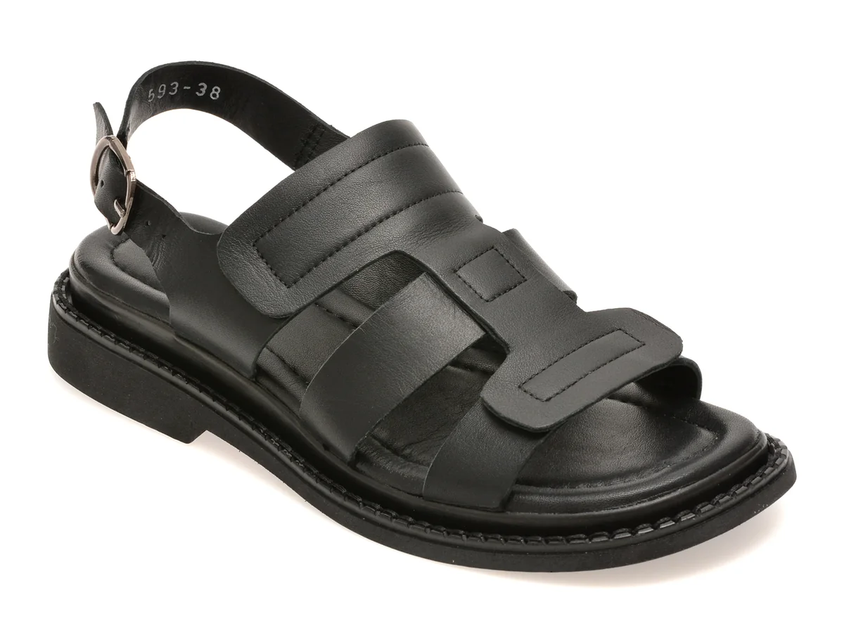 Sandale GRYXX negre, 2311514, din piele naturala