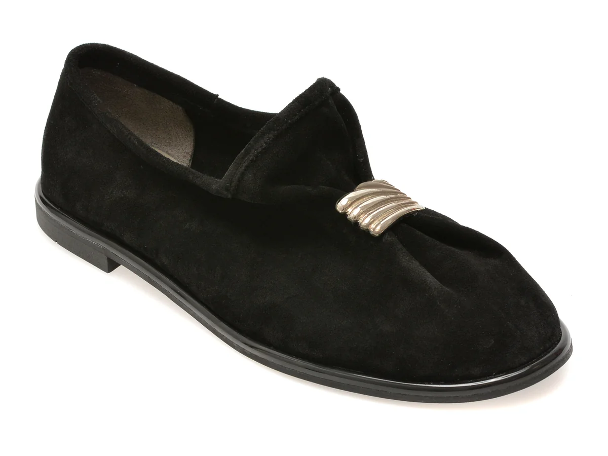 Pantofi GRYXX negri, 16057, din piele intoarsa