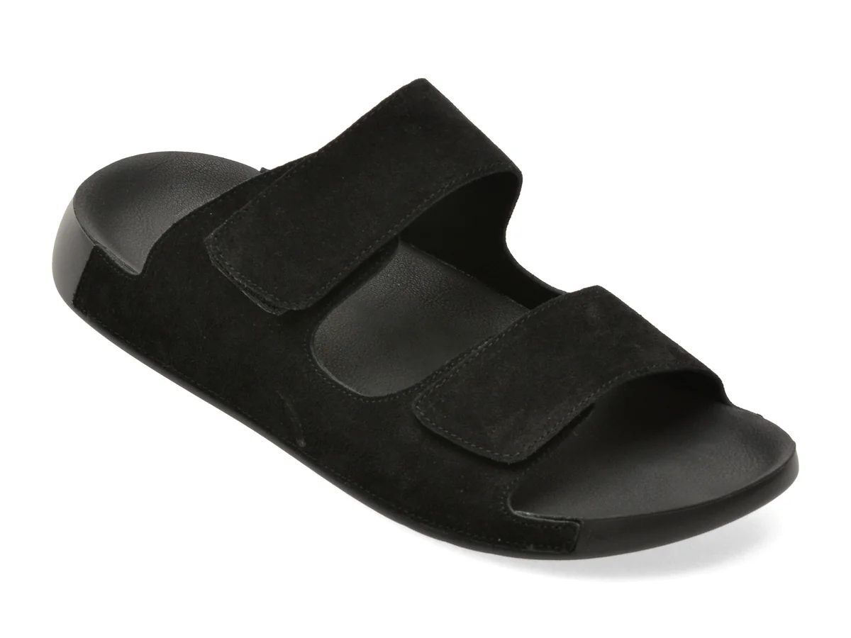 Papuci GRYXX negri, 60031, din piele intoarsa