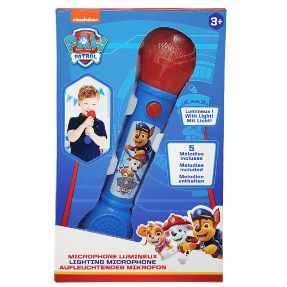 Microfon cu efecte sonore si luminoase, Lexibook, Paw Patrol