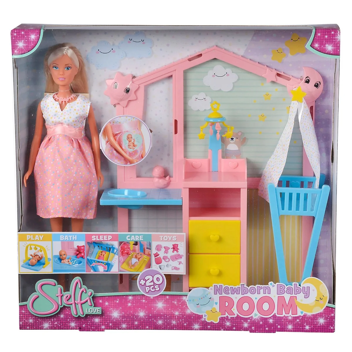 Set de joaca Steffi Love, Camera bebelusului cu papusa si accesorii