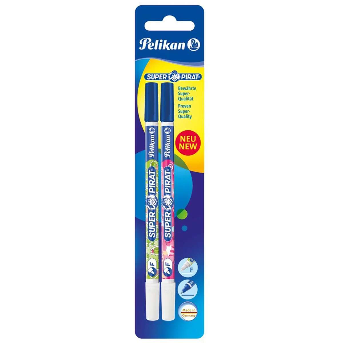 Set carioci corectoare Pelikan Super Pirat, Varf F, 2 buc