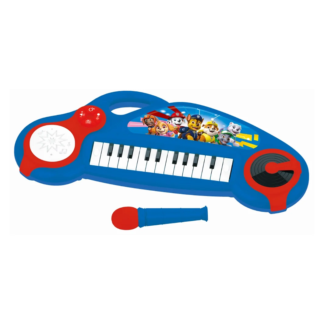 Orga electronica cu sunete si microfon, Lexibook, Paw Patrol