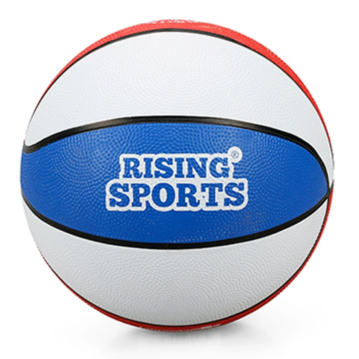 Minge de baschet din cauciuc, Rising Sports, Nr 3, Alb-Albastru