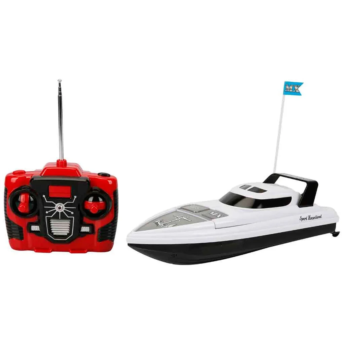 Barca cu telecomanda 27 Mhz, Suncon, Alb, 32 cm