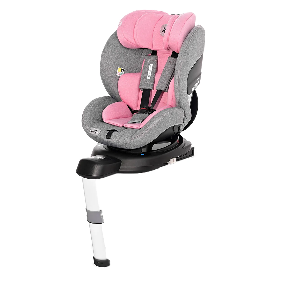 Scaun Auto Lorelli, Proxima I-Size Isofix, rotativ, 40-105 cm, Pink  Grey