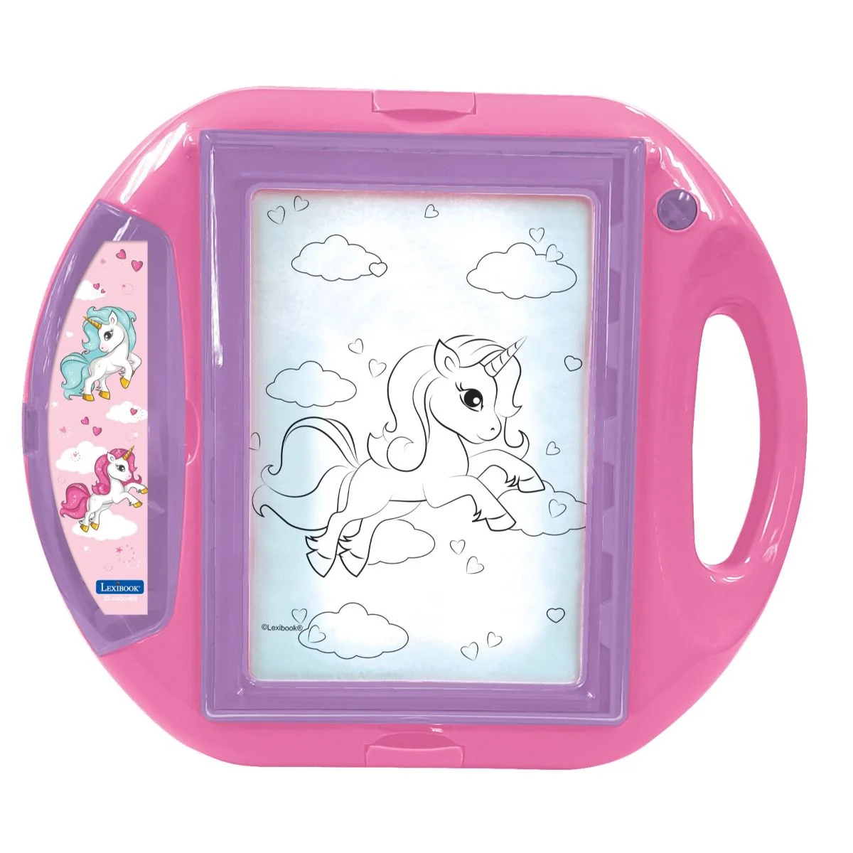 Proiector de desen cu sabloane si stampile, Lexibook, Unicorn