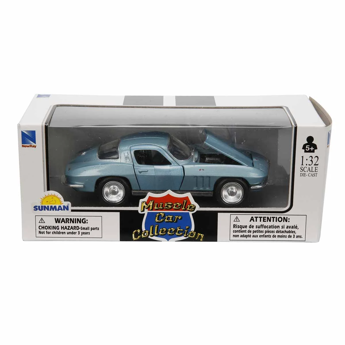 Masina metalica, New Ray, Chevrolet Corvette 66, 1:32