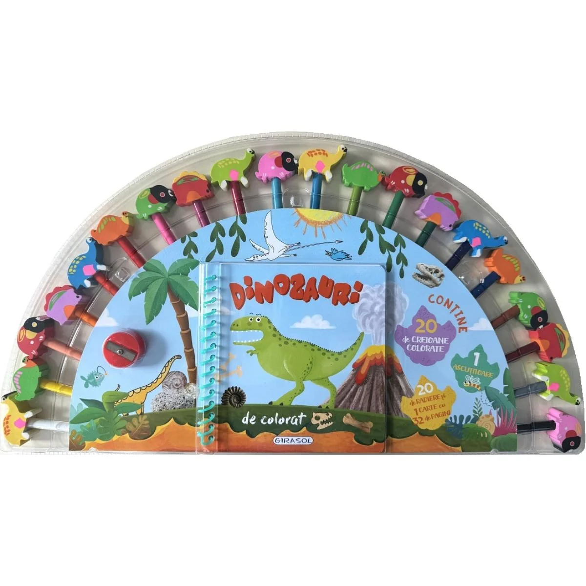 Dinozauri de colorat, 20 creioane