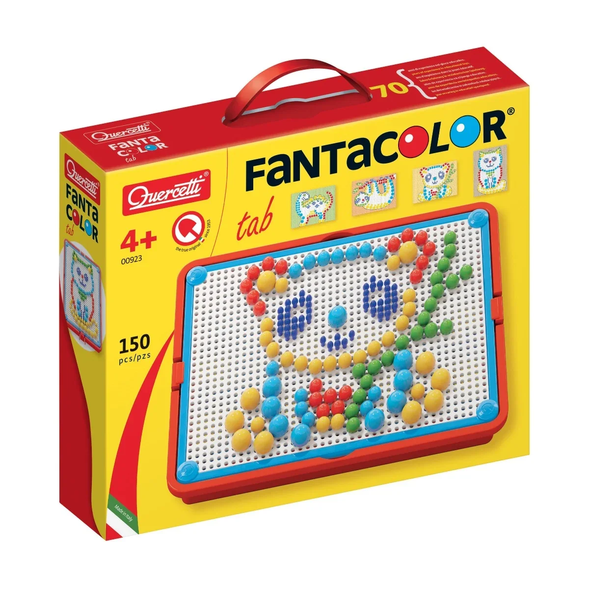 Joc creativ cu mozaic, Quercetti, Fantacolor, 100 piese