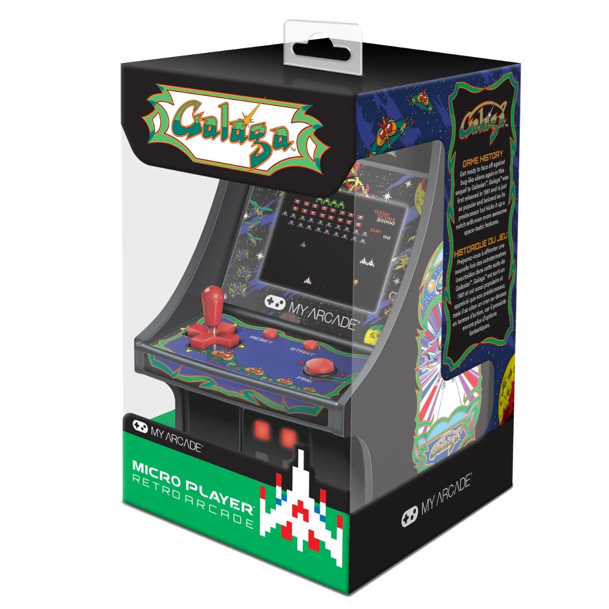 Mini consola retro, My Arcade, Micro Player, Galaga