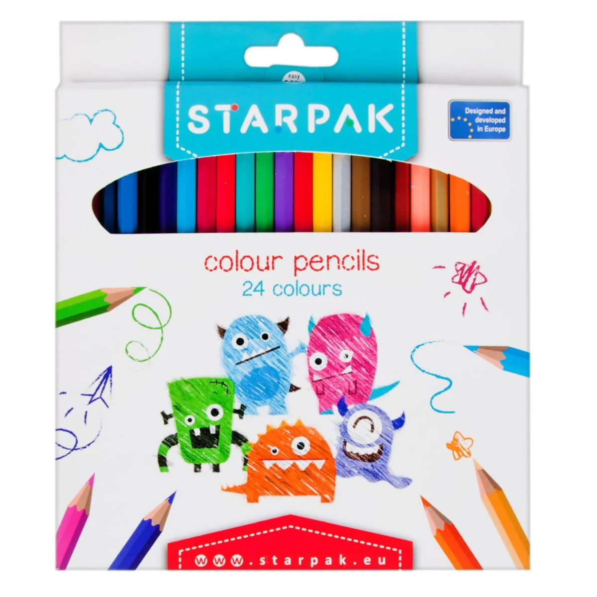 Set 24 creioane colorate, Starpak
