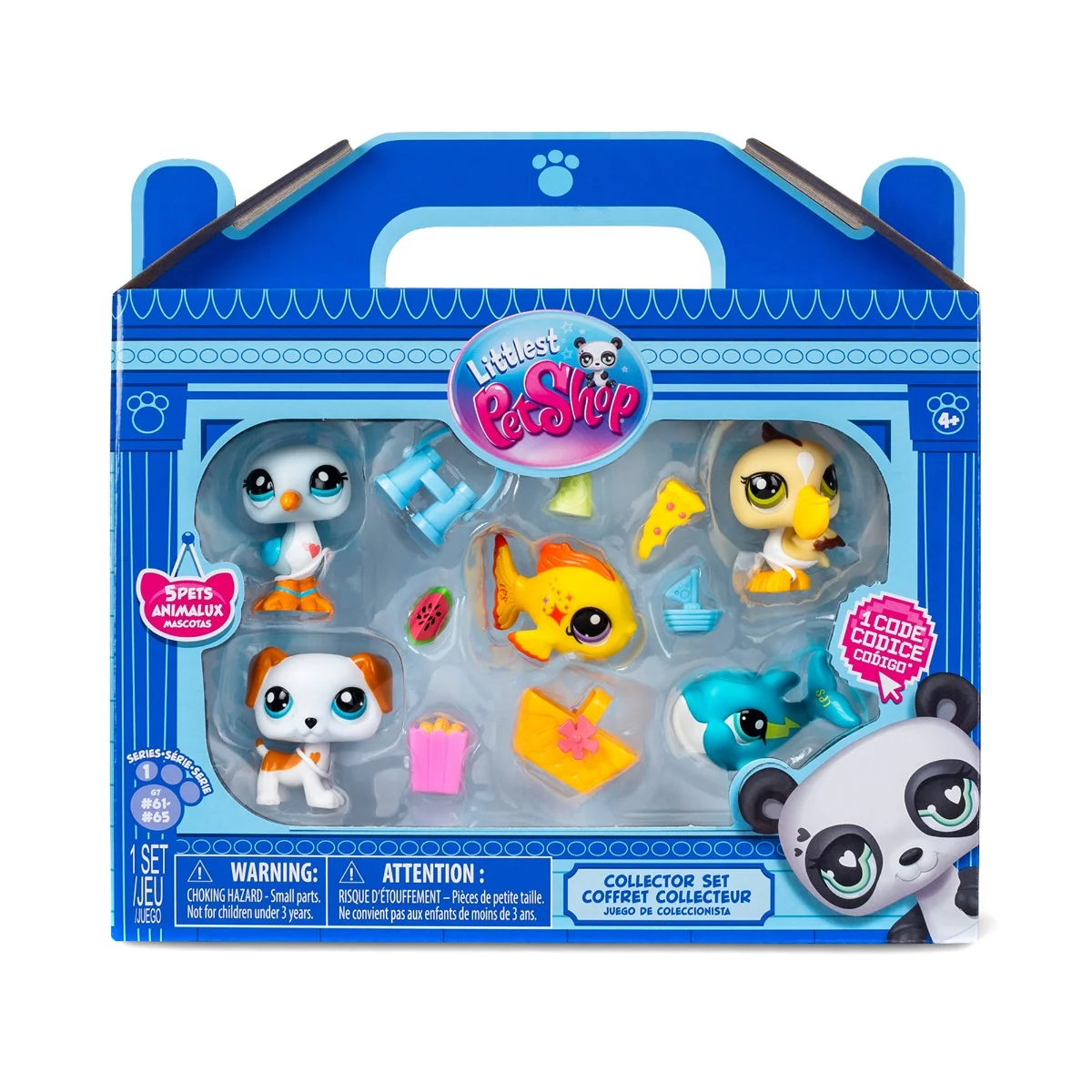 Set de joaca cu 5 figurine si accesorii, Littlest Pet Shop,  Beach Besties
