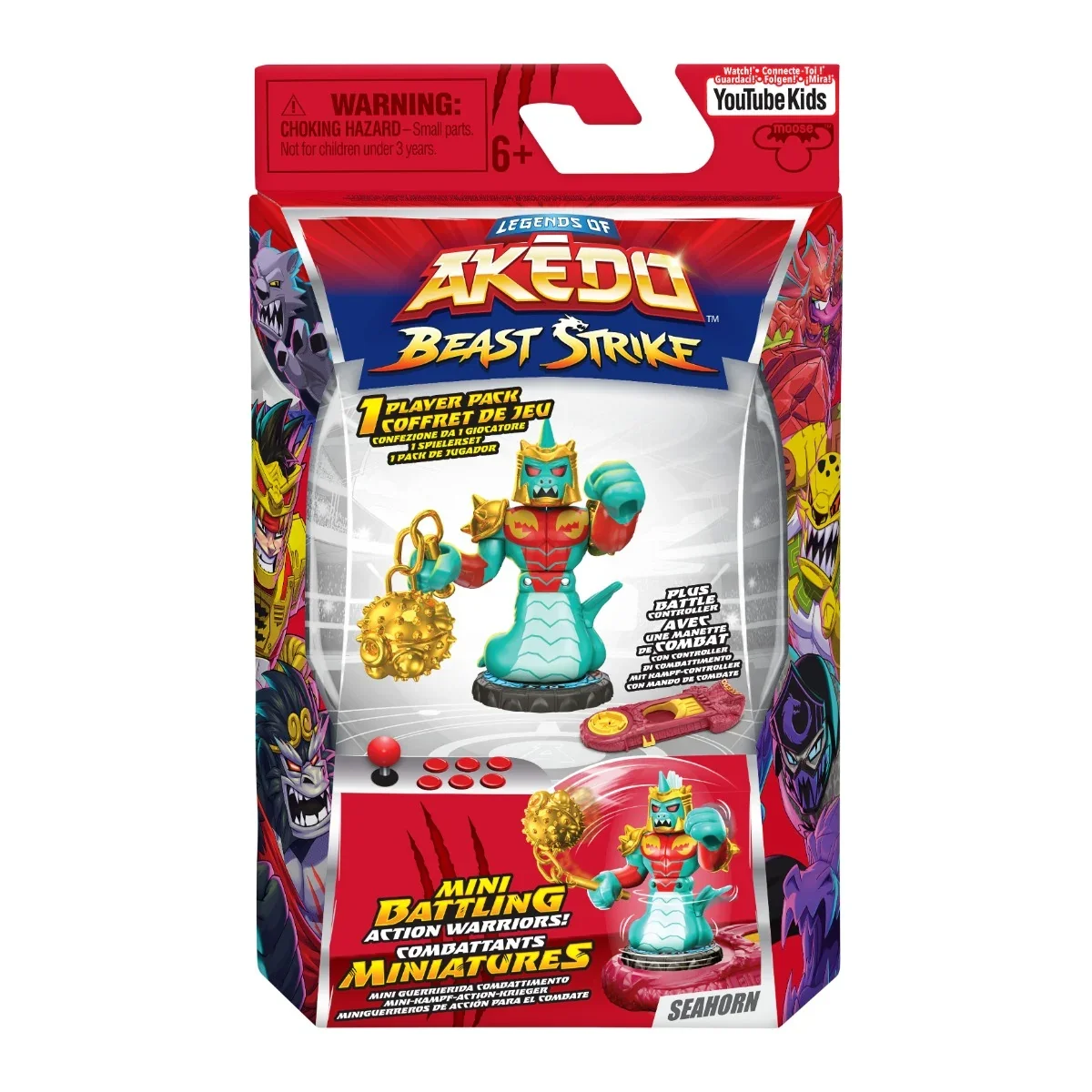 Figurina cu accesorii, Akedo, Beast Strike, Seahorn, S5