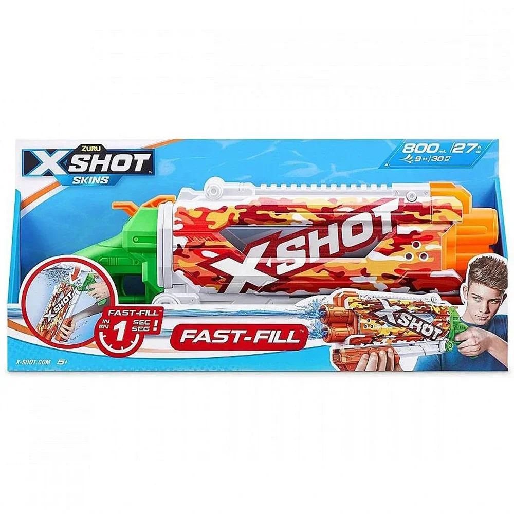Pistol cu apa cu incarcare rapida, X-Shot, Pump Action, Sun Camo