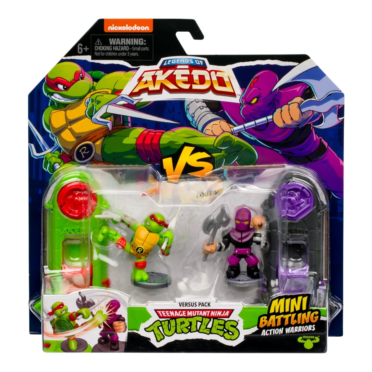 Set 2 figurine, Akedo, Testoasele Ninja, Raph Vs Foot Soldier, S3
