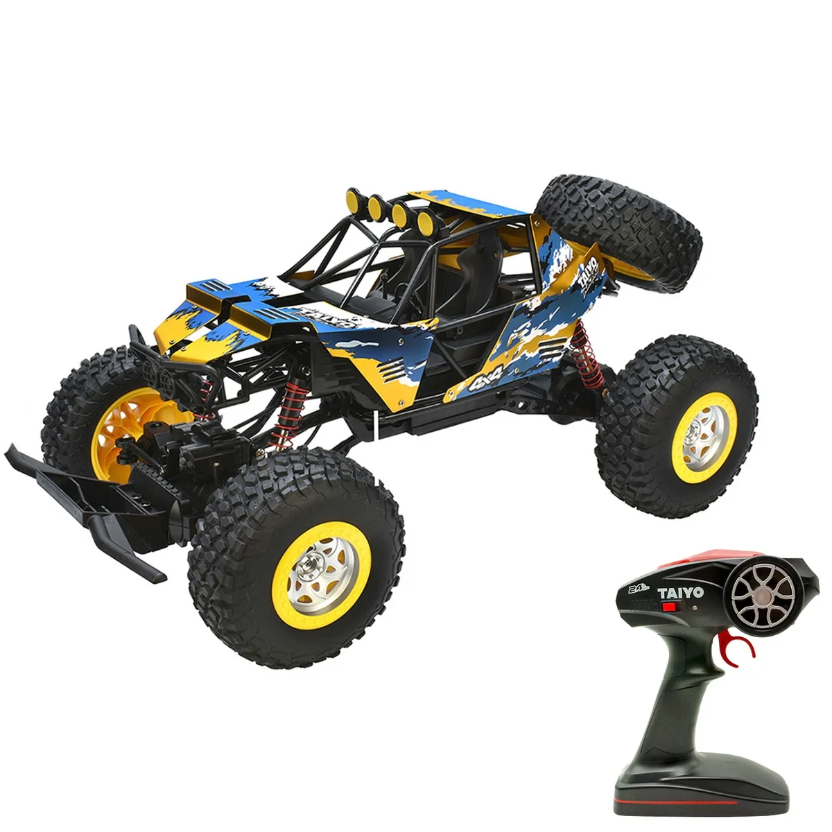 Masina cu telecomanda, Taiyo, Iron Claw Buggy, Albastru-Galben