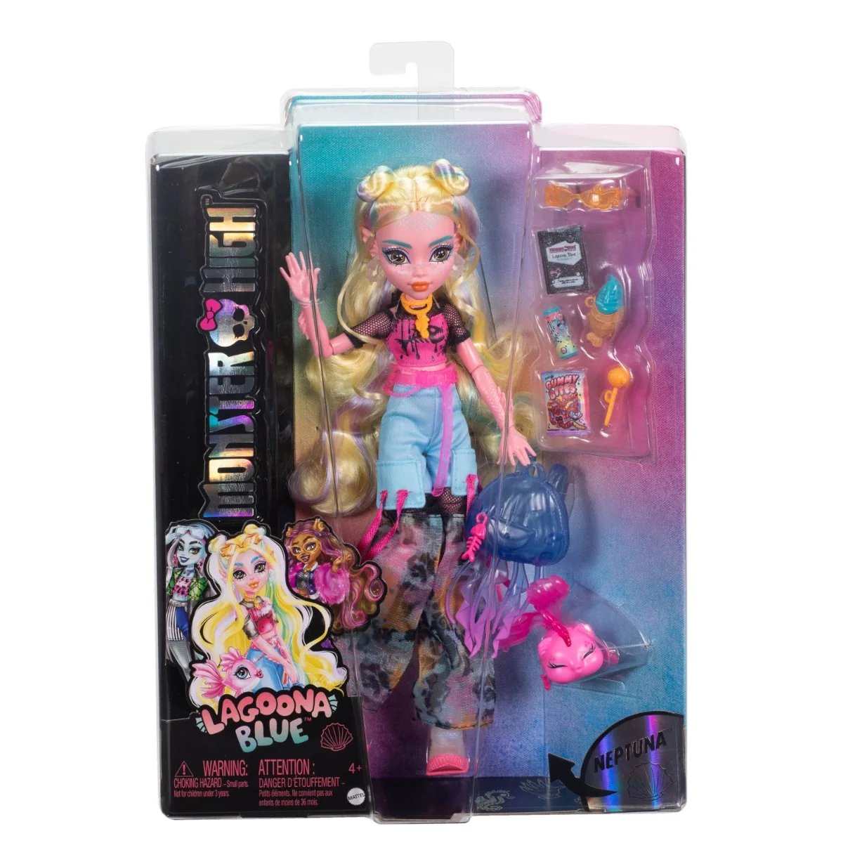 Papusa cu animal de companie, Monster High, Lagoona Refresh, HXH75
