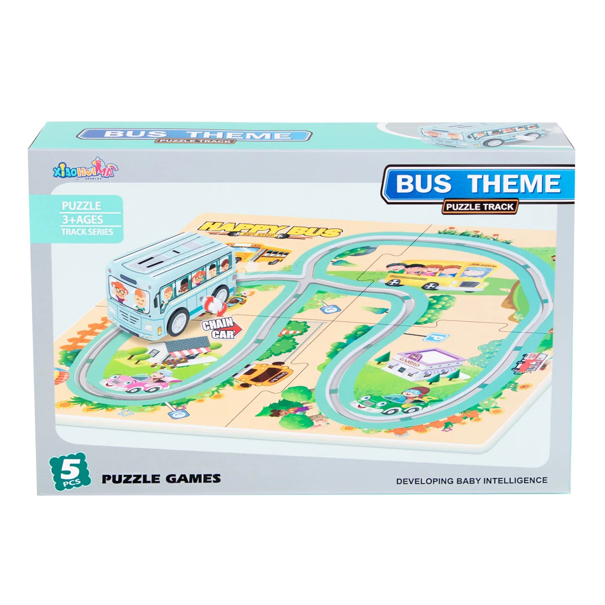 Joc si puzzle 2 In 1, Autobuz scolar