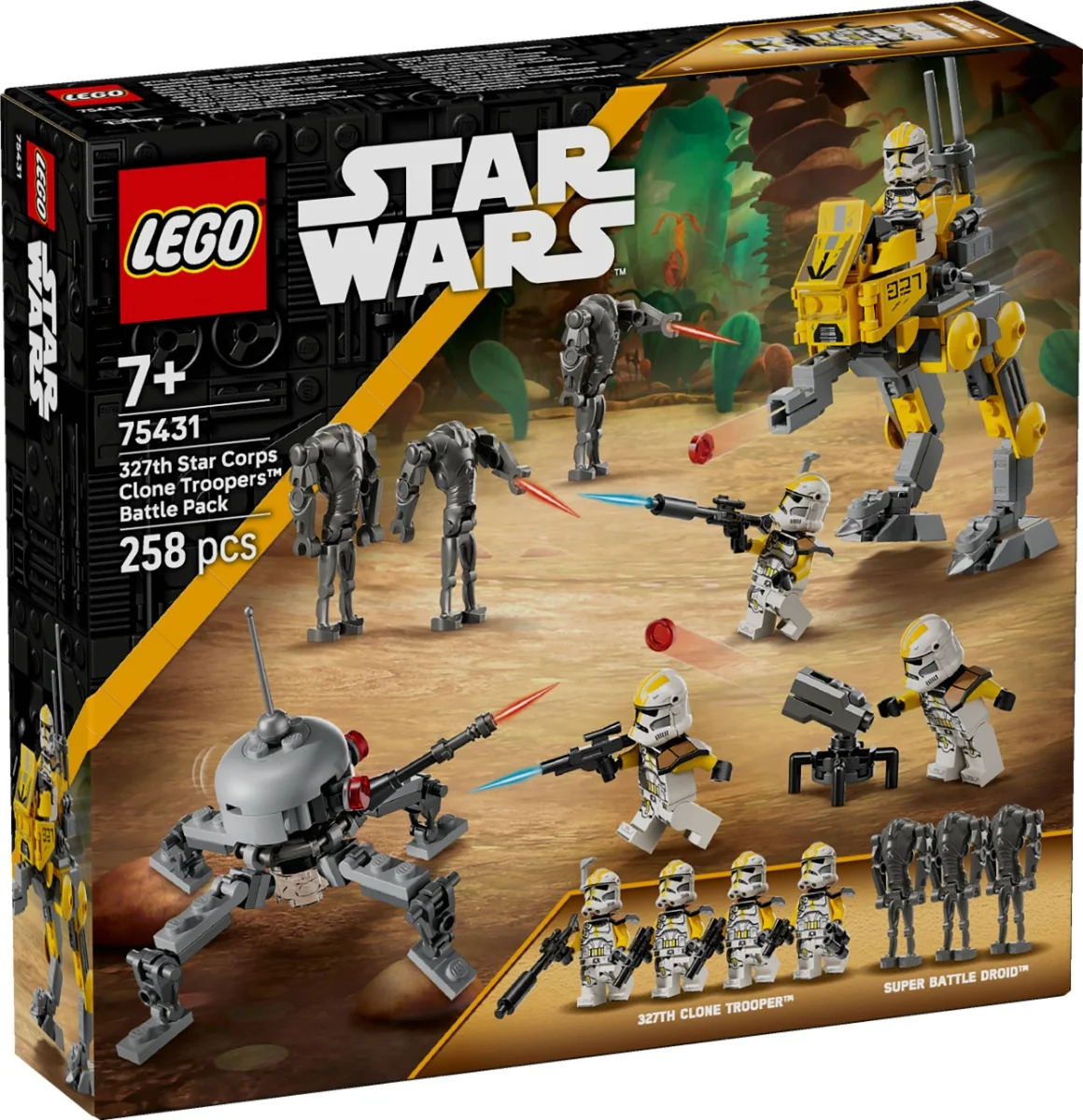 LEGO® Star Wars - Pachet de lupta Soldati clona din unitatea stelara 327 (75431)