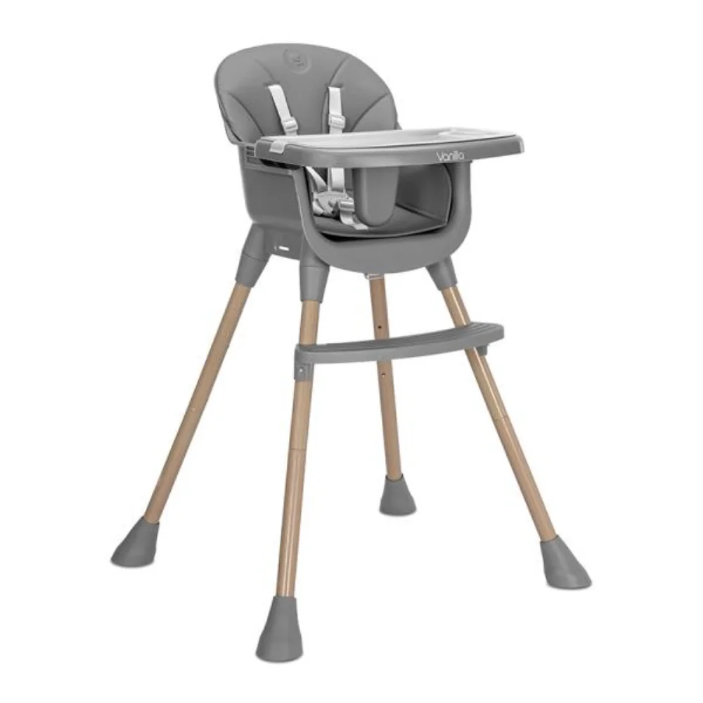 Scaun inalt de masa, Lorelli Vanilla, 3 in 1, de la 6 luni pana la 6 ani (26 kg), Grey