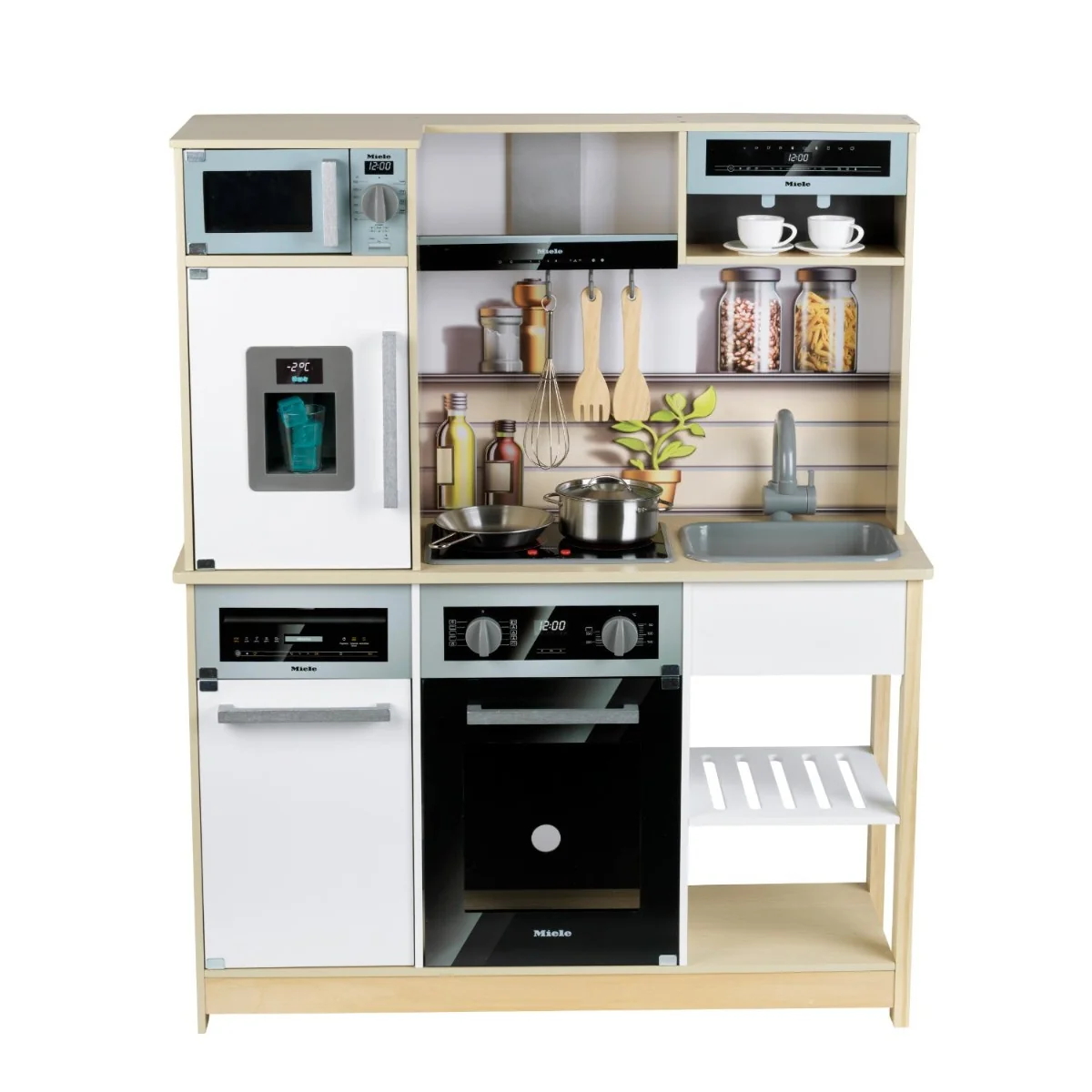 Set bucatarie din lemn cu lumini si sunete, Miele, Family