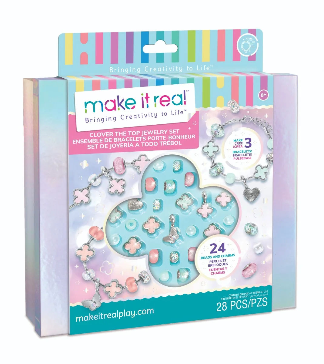 Set de creat bijuterii, Make It Real, Clover The Top, 28 piese